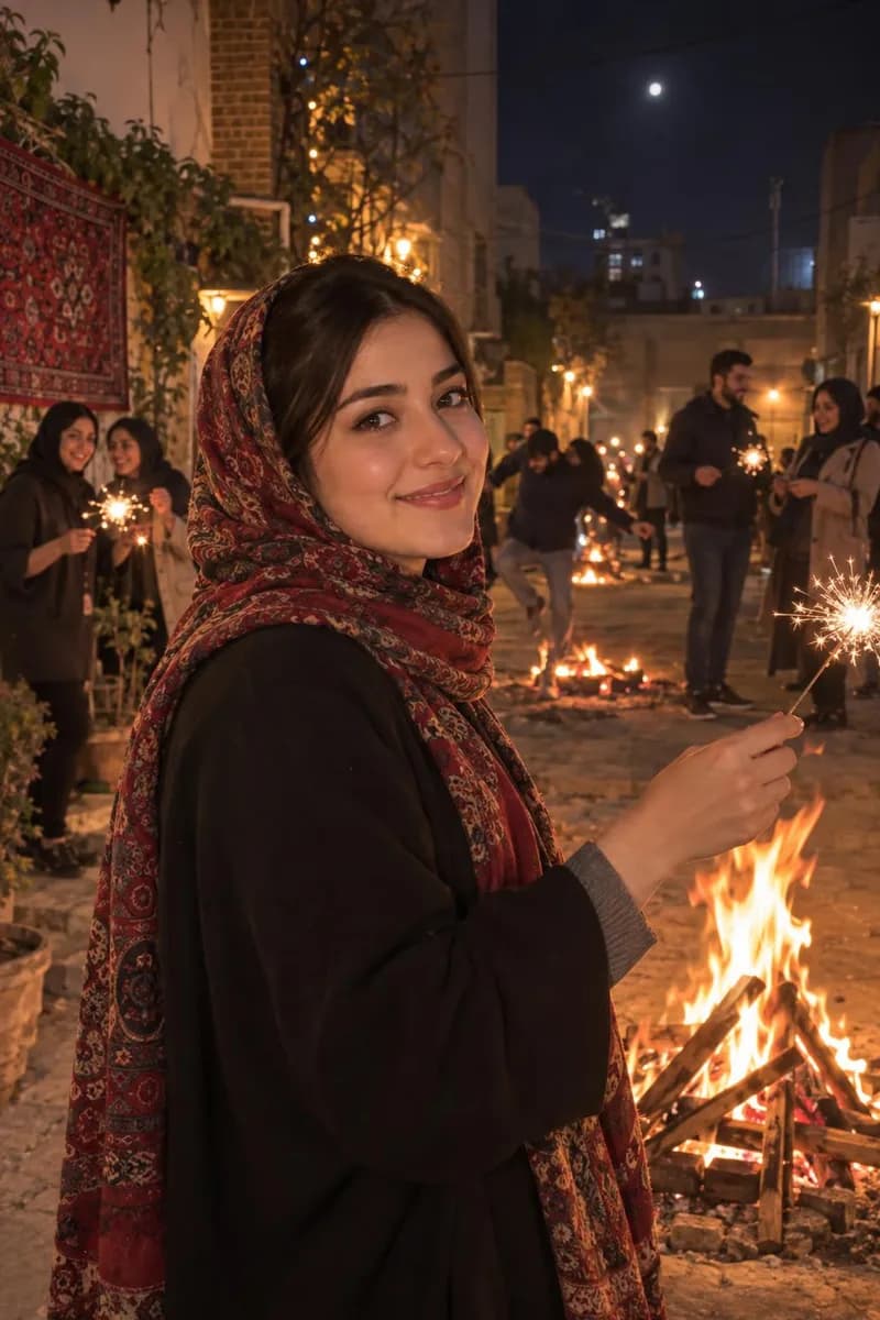 چهارشنبه‌سوری، نمونهٔ عکس ساخته‌شده با این قالب
