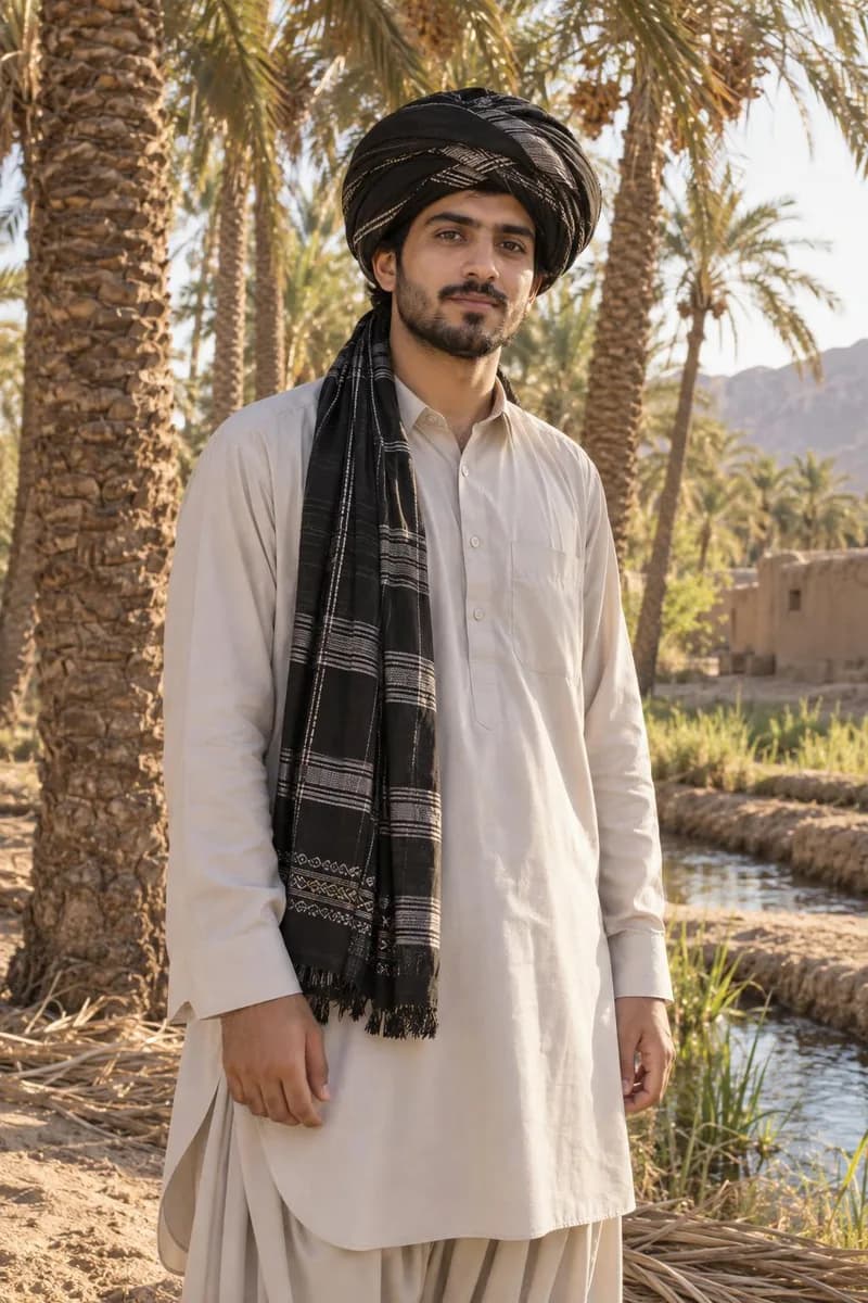 لباس بلوچی، نمونهٔ عکس ساخته‌شده با این قالب