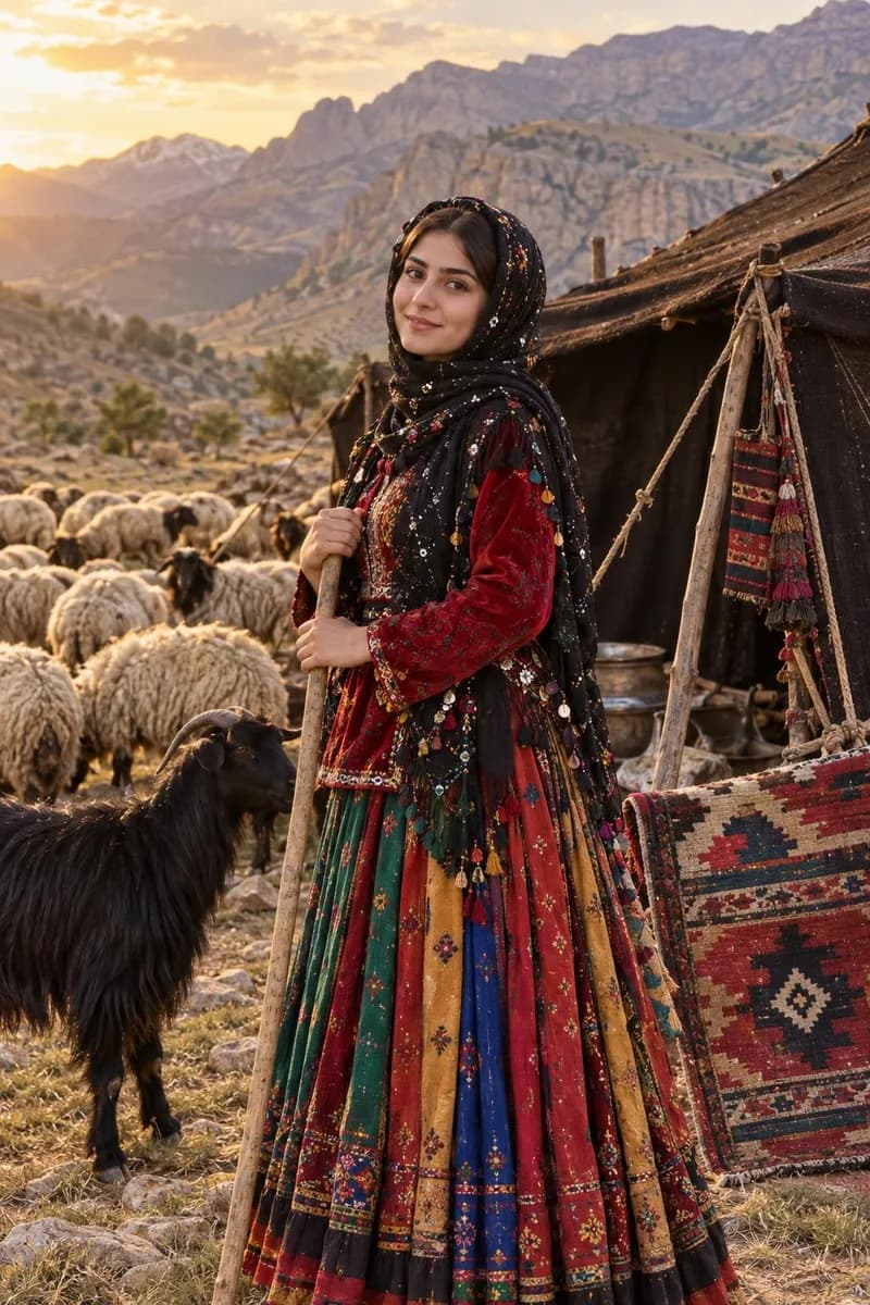 عشایر قشقایی، نمونهٔ عکس ساخته‌شده با این قالب