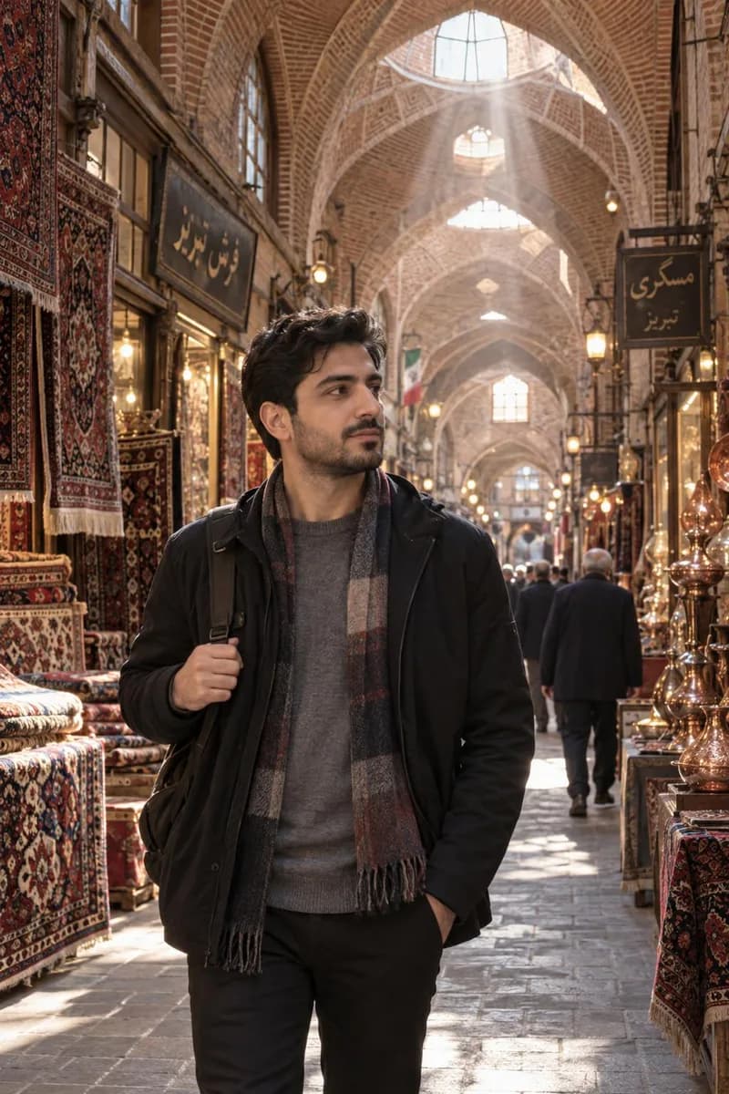 بازار تبریز، نمونهٔ عکس ساخته‌شده با این قالب