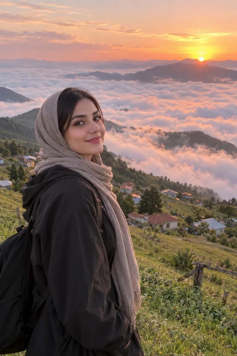 فیلبند بالای ابرها، نمونهٔ عکس ساخته‌شده با این قالب